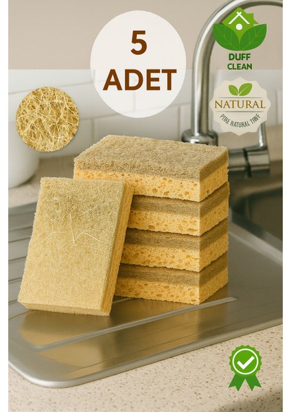 5 Adet Lifli Düz Bulaşık Süngeri – Özel Dokulu Dayanıklı Pinterest Mutfak Temizlik Süngeri Set