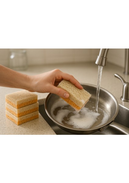 5 Adet Lifli Düz Bulaşık Süngeri – Özel Dokulu Dayanıklı Pinterest Mutfak Temizlik Süngeri Set fiyatları
