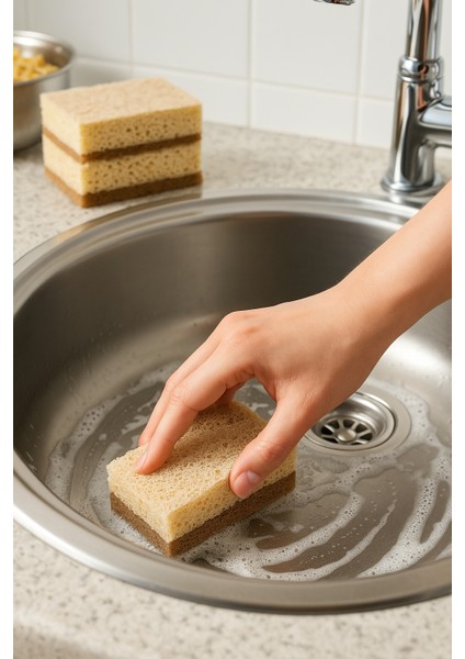 5 Adet Lifli Düz Bulaşık Süngeri – Özel Dokulu Dayanıklı Pinterest Mutfak Temizlik Süngeri Set modelleri