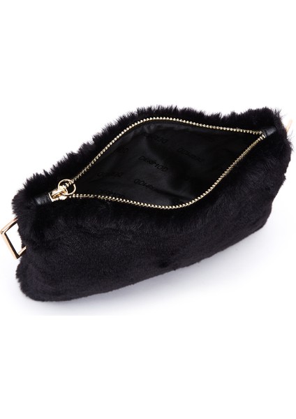 Kadın Siyah Uzun Askılı Peluş Portföy Çanta 25WBD2203PH indirimleri