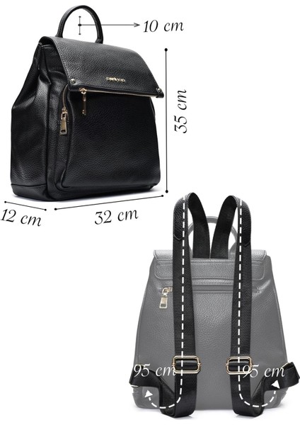 Kadın Siyah Casual Sırt Çantası 25ABD2455FT fiyatları