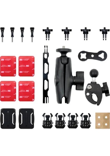 Marka PT01 INSTA360 ve Aksiyon Kameralar Için Motosiklet Montaj Kiti