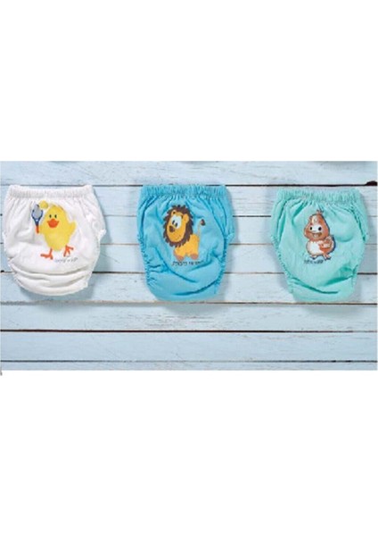 3 Adet Erkek Çocuk Alıştırma Külodu Sızdırmaz Renk ve Desenlerde Farklılık Olabilir
