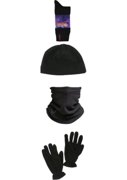 Lüx Siyah Termal Içlik Takımı Asker Seti Polar Bere Boyunluk Eldiven Termal Çorap Seti modelleri