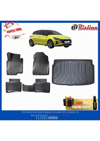 Hyundai I20 3D Havuzlu Paspas ve Bagaj Havuzu (Jump-Style-Elite) 2020-2021-2022-2023-2024-2025
