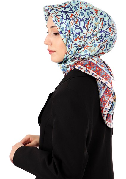 Mavi Sarmaşık Desen Sura Ipek Eşarp fiyatları