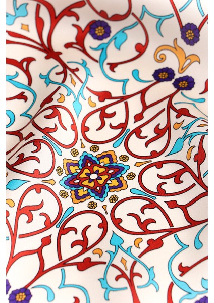 Mor Sarmaşık Desen Sura Ipek Eşarp fırsatları