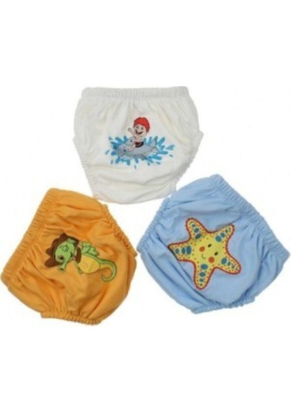 Unisex Çocuk Renkli Alıştırma Külodu 3lü Paket Sızdırmaz Tuvalet Eğitimi