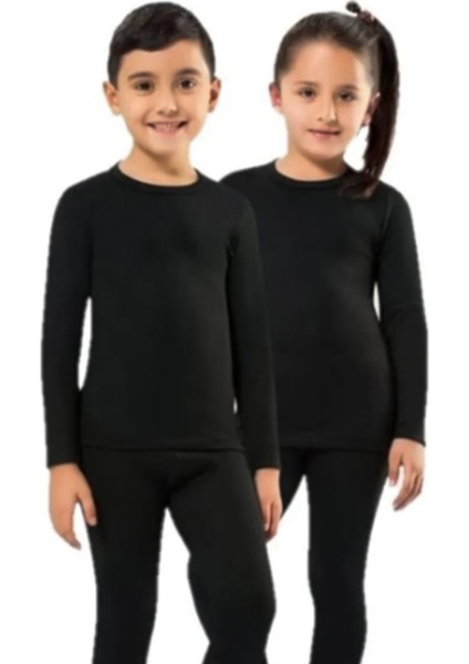 -Kız-Erkek Çocuk Termal Üst Uzun Kollu
