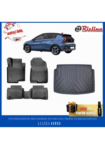 Hyundai Bayon 3D Havuzlu Paspas ve Bagaj Havuzu 2021-2022-2023-2024-2025