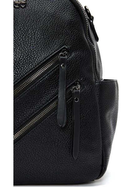 Kadın Siyah Uzun Askılı Sırt Çantası 25ABD2452FT