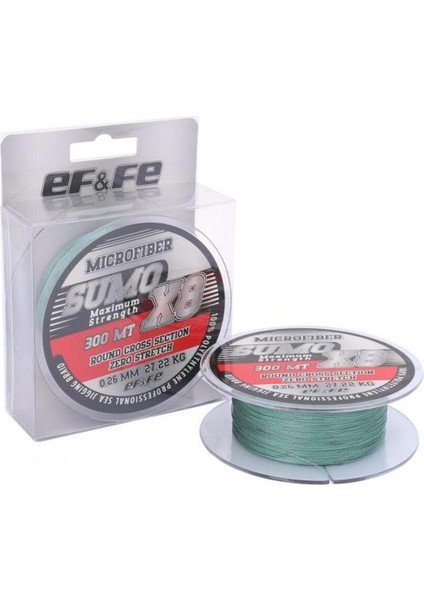 Effe Sumo 8 Kat Örgü Mikrofiber Misina 0,12 mm 300 m Haki Yeşil – 11,34 kg Çekeri ile Yüksek Dayanıklılık modelleri