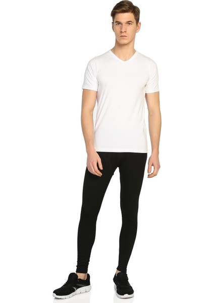 Erkek Siyah 2'li Paket Termal Şardonlu Tayt Içlik ELF568T0125T2CCM