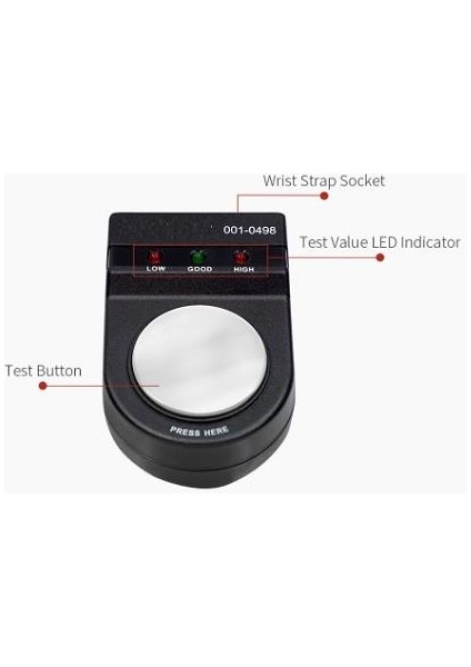 Antistatik Esd Kablolu Bileklik Test Cihazı IZ-W498