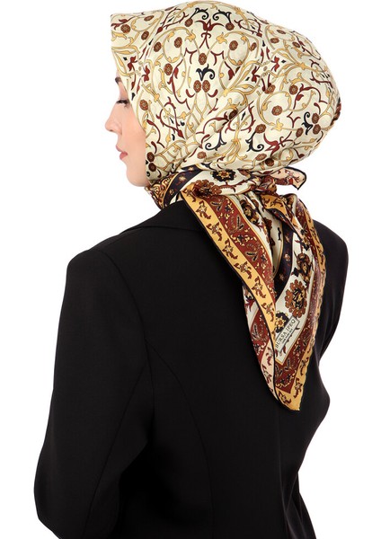 Hardal Sarmaşık Desen Sura Ipek Eşarp fiyatları