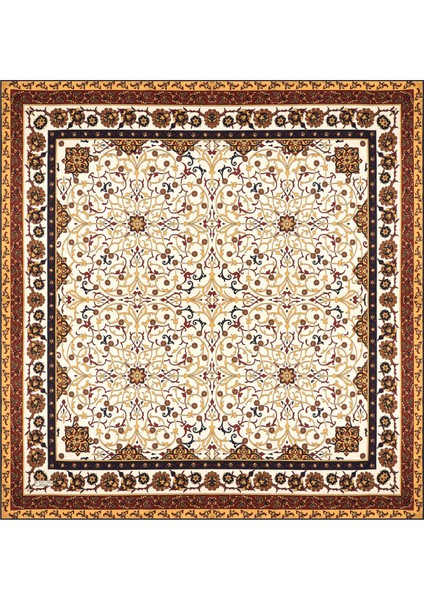 Hardal Sarmaşık Desen Sura Ipek Eşarp modelleri