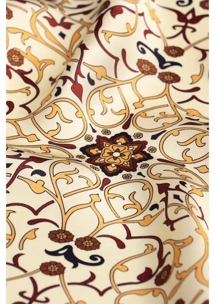 Hardal Sarmaşık Desen Sura Ipek Eşarp fırsatları