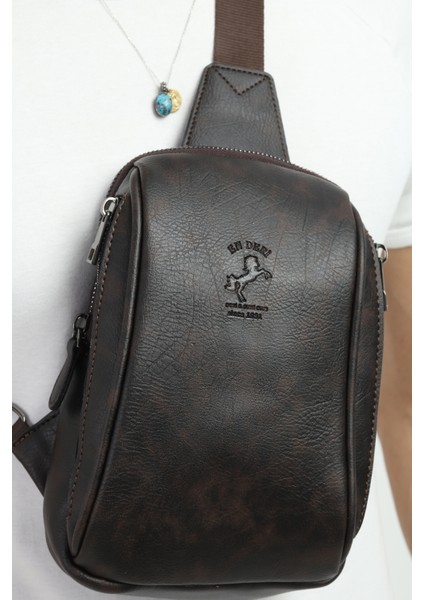 Erkek Kahverengi Günlük Çapraz Askılı Çok Bölmeli Omuz Çantası Çapraz Çanta fırsatları