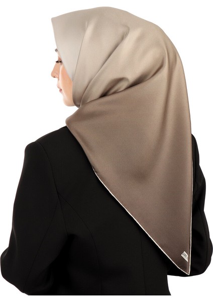 Kahverengi Koyu Taş Degrade Twill Ipek Eşarp fiyatları