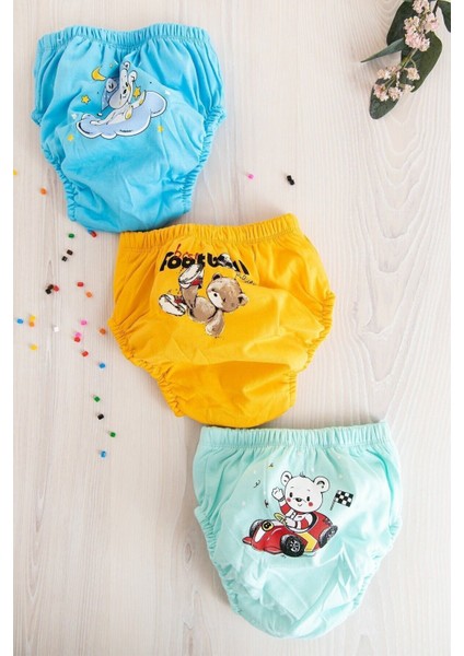 Erkek Bebek 3'lü Erkek Bebek Alıştırma Külodu