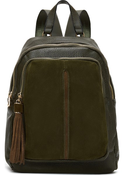 Kadın Haki Casual Sırt Çantası 25ABD245414