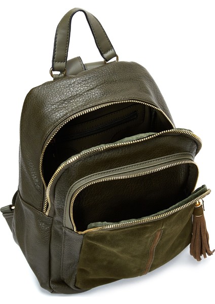 Kadın Haki Casual Sırt Çantası 25ABD245414