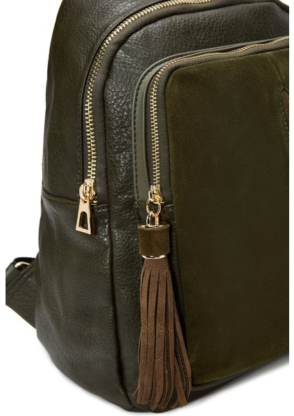 Kadın Haki Casual Sırt Çantası 25ABD245414