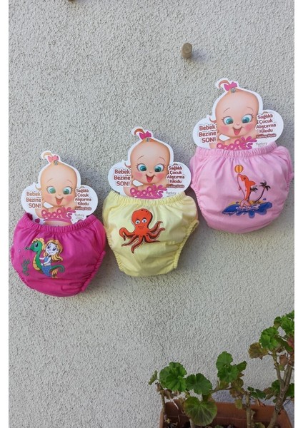 Desenli Desenli 3'lü Alıştırma Külodu