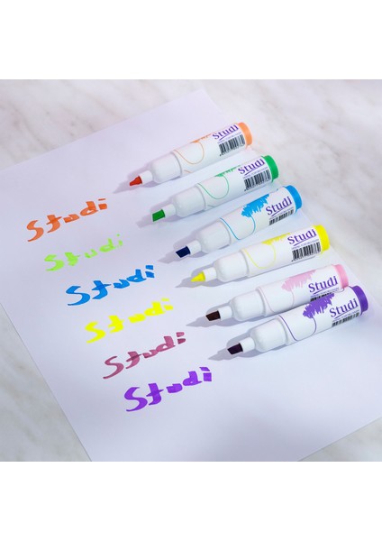 Desenli Kalp Figürlü Fosforlu Kalem Seti - 6'lı fırsatları