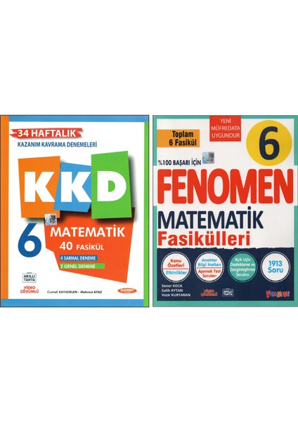 Kurnay 6.sınıf Kkd Matematik+ Matematik Fasikülleri (7 Kitap)