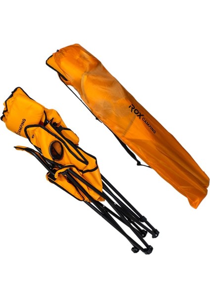 0316 Katlanır Kamp Sandalyesi - Turuncu