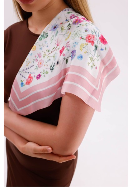 Pembe Bahar Model Fular Estascarf 48 x 48 cm