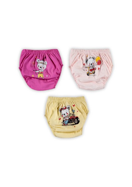 Kız Çocuk Poopes 3'lü Kombin Alıştırma Külodu