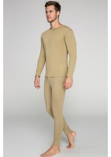 Erkek Haki Termal 30 Derece Yünlü Asker Içlik Takım Set