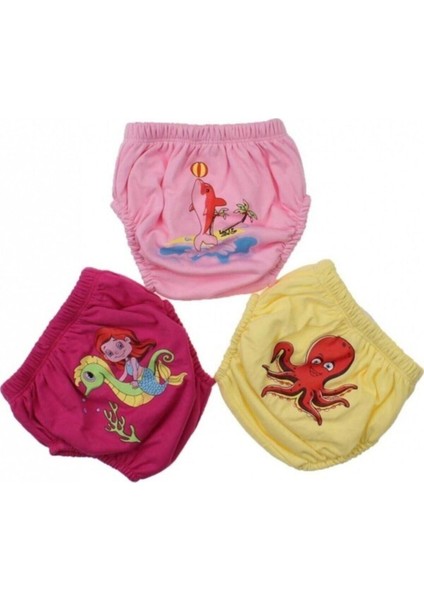 Kız Çocuk 3-4 Yaş Sızdırmaz Yıkanabilir 3 Adet Alıştırma Külodu