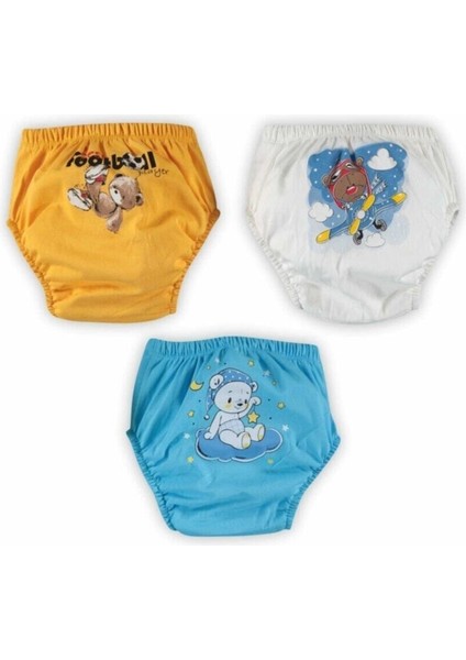 3'lü Erkek Kombin 1 Şirin Alıştırma Külodu