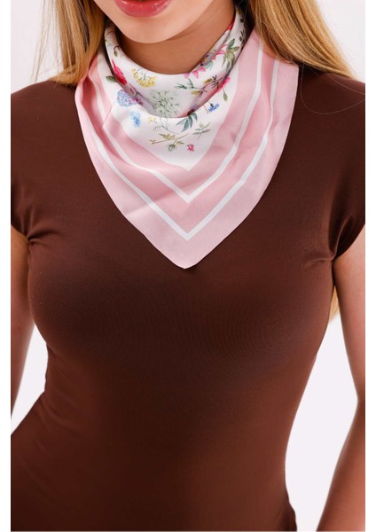 Pembe Bahar Model Fular Estascarf 48 x 48 cm fiyatları