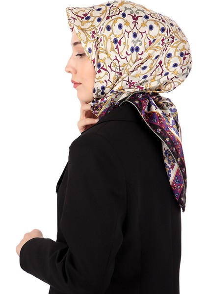 Gri Sarmaşık Desen Sura Ipek Eşarp fiyatları