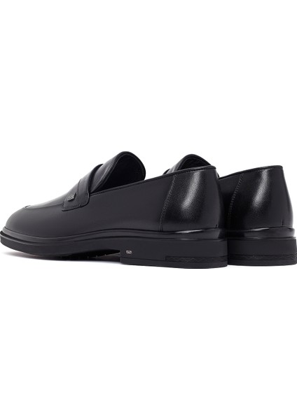 Erkek Siyah Deri Klasik Loafer 25WFD620918 indirimleri