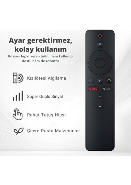 Xiaomi Mi Box S 4K Android Tv Uyumlu Bluetooth Kumanda, Netflix Tuşlu Mi Box S 4K Kumanda fiyatları