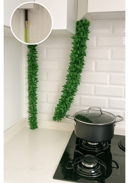 Doğalgaz Borusu Sarmaşığı - 7 Metre - Tel Yaprak Doğalgaz Borusu Süsü