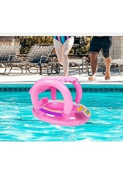 Şişme Gölgelikli Bebe Flotörü Bebek Simiti Baby Float Oturaklı Bebek Simidi modelleri