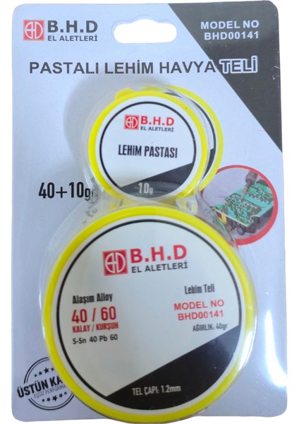 B.h.d BHD00141 10GR+40GR Lehim Pastası ve Lehim Teli Set fırsatları