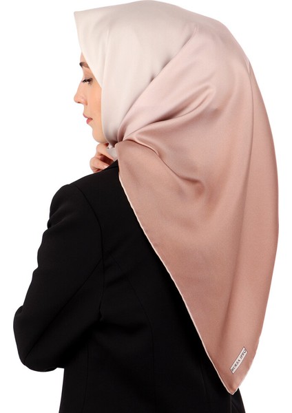 Koyu Somon Ekru Degrade Twill Ipek Eşarp fiyatları