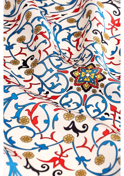 Turkuaz Sarmaşık Desen Sura Ipek Eşarp fırsatları