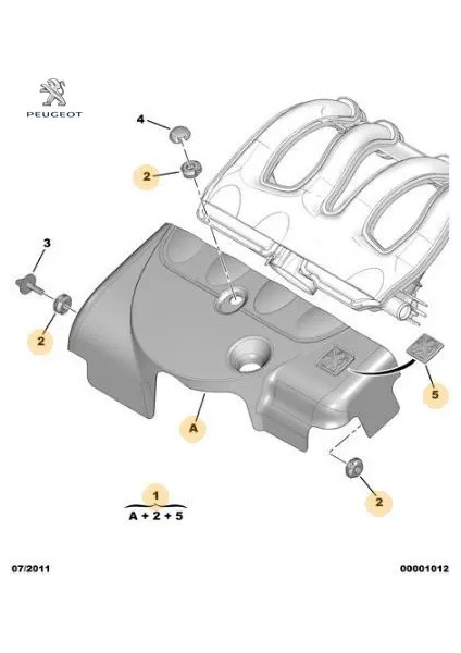 Motor Üst Kapak Sabitleme Yan Tapasi Partner Dw8