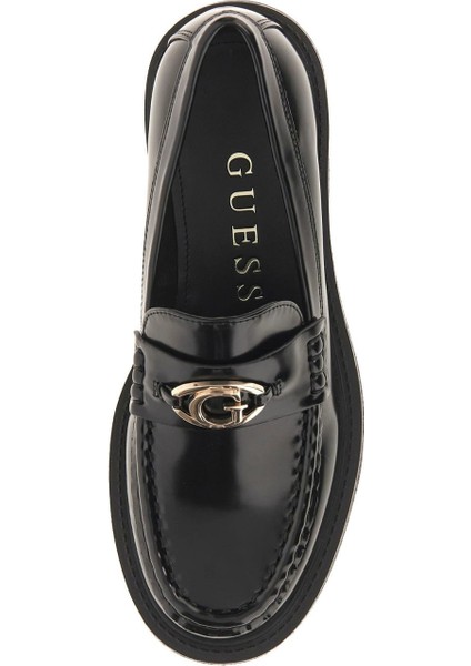 Kadın Yanika Rugan Kalın Tabanlı Makosen - Siyah fırsatları