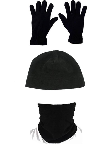 Siyah 3'lü Set: Bere Boyunluk Eldiven Termal Çorap Hediyelidir.