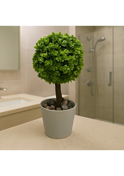 Dekoratif Mini Yapay Topiary – Plastik Saksılı – 10*10*20 cm fiyatları