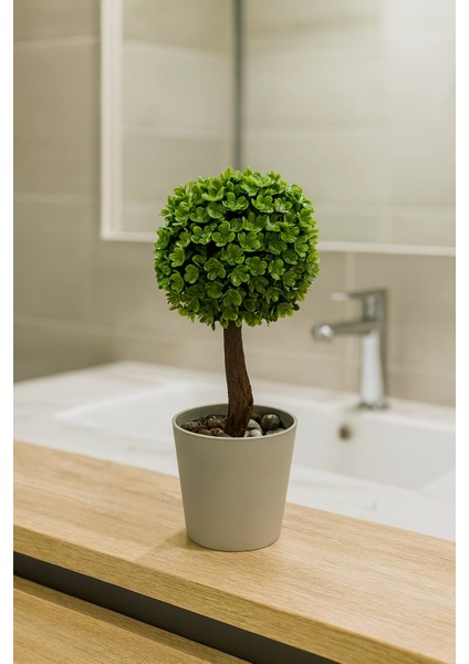 Dekoratif Mini Yapay Topiary – Plastik Saksılı – 10*10*20 cm indirimleri